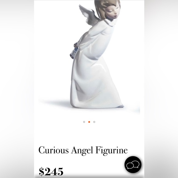 NIB Lladro Porcelain Curious Angel - Picture 1 of 11